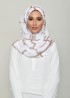 Buckle White-Printed Georgette