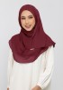 Burgundy-Plain Crinkled Chiffon