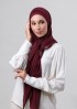 Burgundy-Plain Crinkled Chiffon