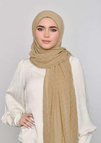 Camel - Plain Mosaic Butti Chiffon (NEW STYLE)