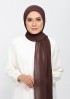 Chocolate - Plain Crinkled Chiffon