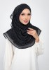 Classic Polka-Printed Plus Crinkled Chiffon