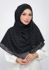 Classic Polka-Printed Plus Crinkled Chiffon