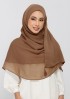 Clay-Plain Crinkled Chiffon