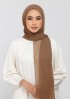 Clay-Plain Crinkled Chiffon