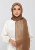 Clay-Plain Crinkled Chiffon