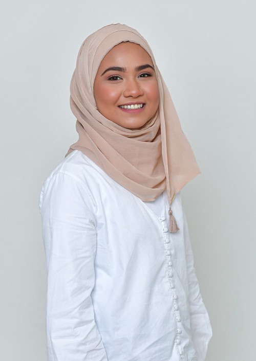 Creme-Basic Plain Lite Chiffon