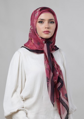 Crimson Tide - Printed With Plus Crinkled Chiffon (NEW STYLE)