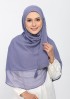 Crown Blue-Plain Crinkled Chiffon