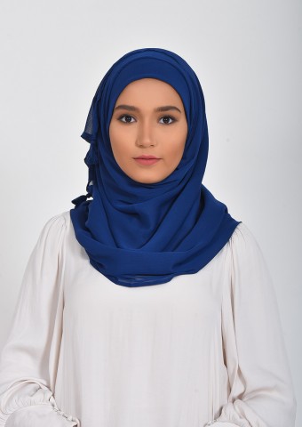 Madieval Blue-Plain Smooth Chiffon