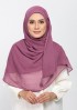 Damson Pink-Plain Crinkled Chiffon