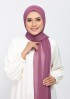 Damson Pink-Plain Crinkled Chiffon