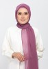 Damson Pink-Plain Crinkled Chiffon