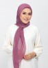 Damson Pink-Plain Crinkled Chiffon