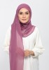 Damson Pink-Plain Crinkled Chiffon