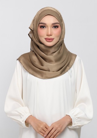 Dark khaki - PLAIN CRINKLED SATIN