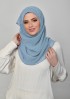 Denim Blue-Plain Mosaic Butti Chiffon