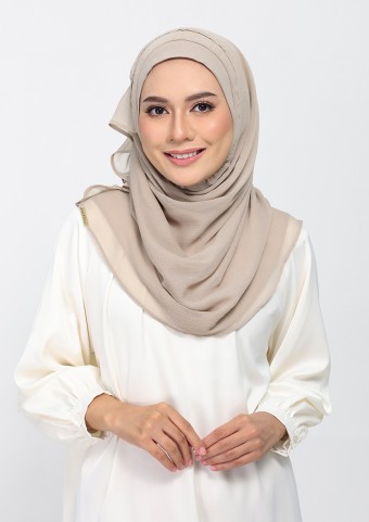 Dune-Plain Crinkled Chiffon