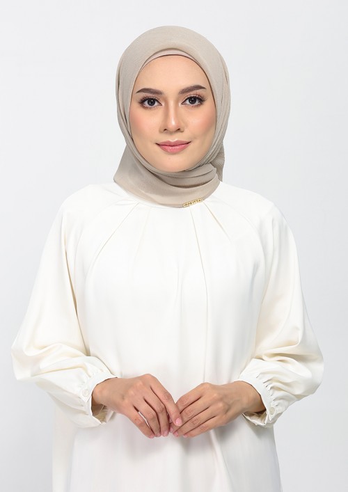 Dune-Plain Crinkled Chiffon