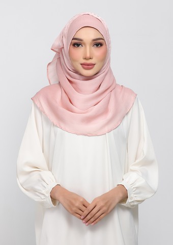 DUSTY ROSE - PLAIN CRINKLED SATIN