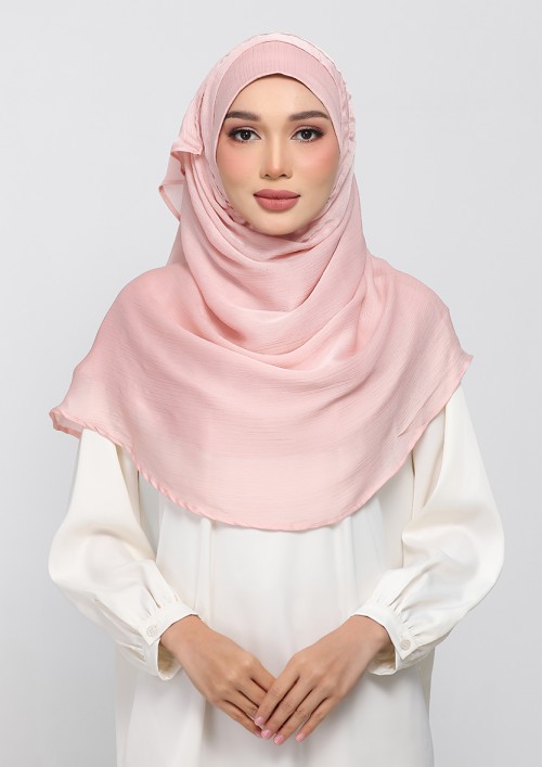 DUSTY ROSE - PLAIN CRINKLED SATIN