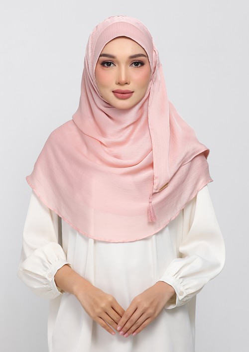 DUSTY ROSE - PLAIN CRINKLED SATIN
