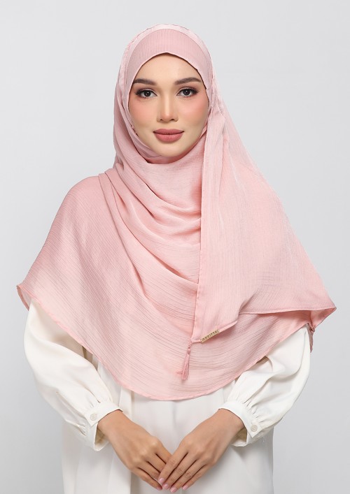 DUSTY ROSE - PLAIN CRINKLED SATIN