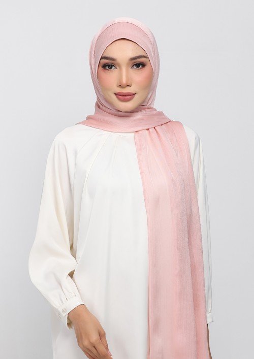 DUSTY ROSE - PLAIN CRINKLED SATIN
