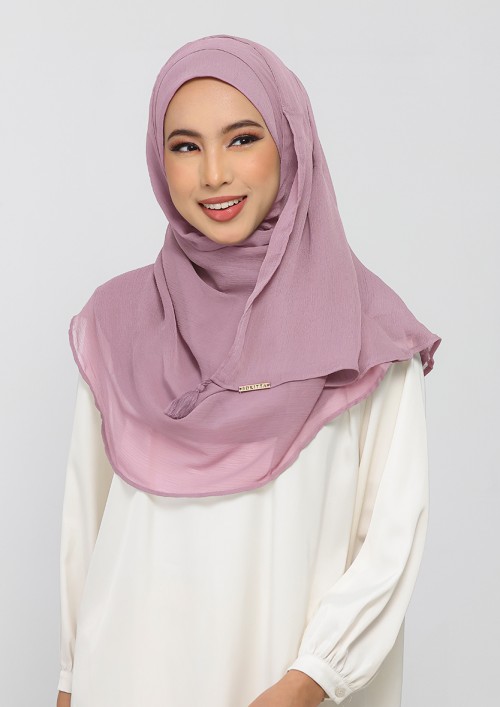 Elderberry-Plain Crinkled Chiffon