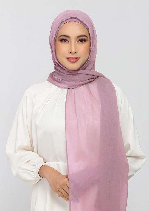 Elderberry-Plain Crinkled Chiffon