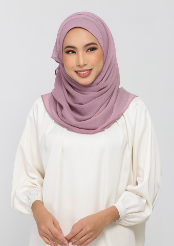 Elderberry-Plain Crinkled Chiffon