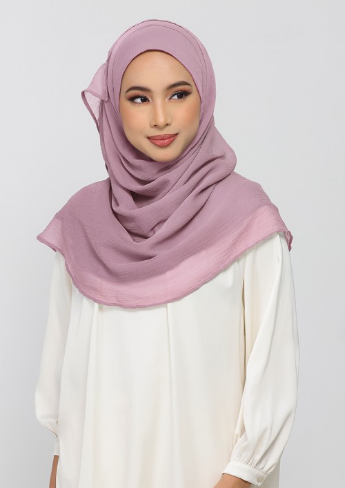 Elderberry-Plain Crinkled Chiffon