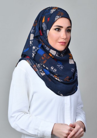 Fanous-Printed Mosaic Chiffon