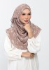 Sakina Beige-Printed Plus Crinkled Chiffon