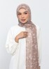 Sakina Beige-Printed Plus Crinkled Chiffon