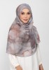 Golden Dew-Printed Plus Crinkled Chiffon