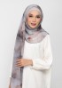 Golden Dew-Printed Plus Crinkled Chiffon