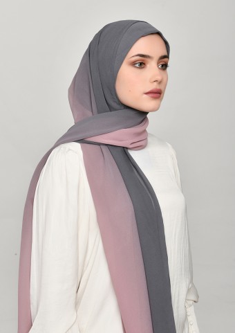 GrayViolet-Plain Georgette