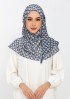 Hearts denim-Printed Plus Crinkled Chiffon