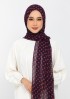 Hearts mulberry-Printed Plus Crinkled Chiffon