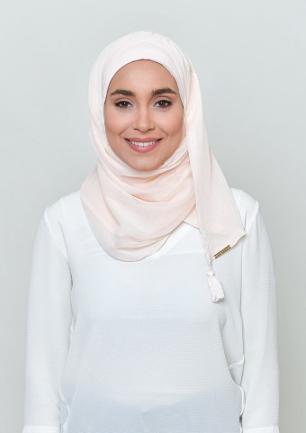 Ivory-Basic Plain Lite Chiffon