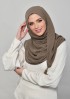 Light Brown-Plain Mosaic Butti Chiffon