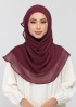 Rouge-Plain Crinkled Chiffon