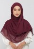 Rouge-Plain Crinkled Chiffon