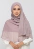 Mauve Gray - Plain With Crystals Crinkled Chiffon
