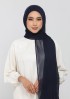 Midnight navy - Plain With Crystals Crinkled Chiffon