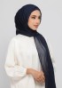 Midnight navy - Plain With Crystals Crinkled Chiffon