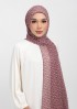 Maison B Burgundy -printed plus crinkled chiffon