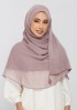 Mauve gray-Plain Crinkled Chiffon