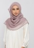 Mauve gray-Plain Crinkled Chiffon